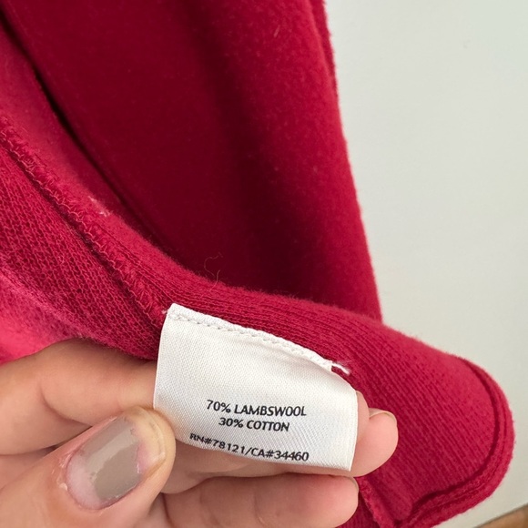 Eileen Fisher Red Wool Drape Jacket S Minimalist Luxe Layer Capsule Coquette - Picture 5 of 7